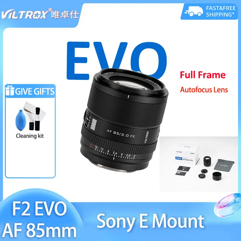 

Viltrox 85mm F2.0 EVO Full Frame Auto Focus Large Aperture Portrait Cameras Lens for Sony FE Mount A7III FX3 ZVE10 A7R