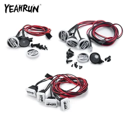 YEAHRUN 2/4Pcs Round LED Lights & Cover for TRX-4 Axial SCX10 Tamiya CC01 D90 TF2 RC Car Model 1/10 RC Crawler Car Parts