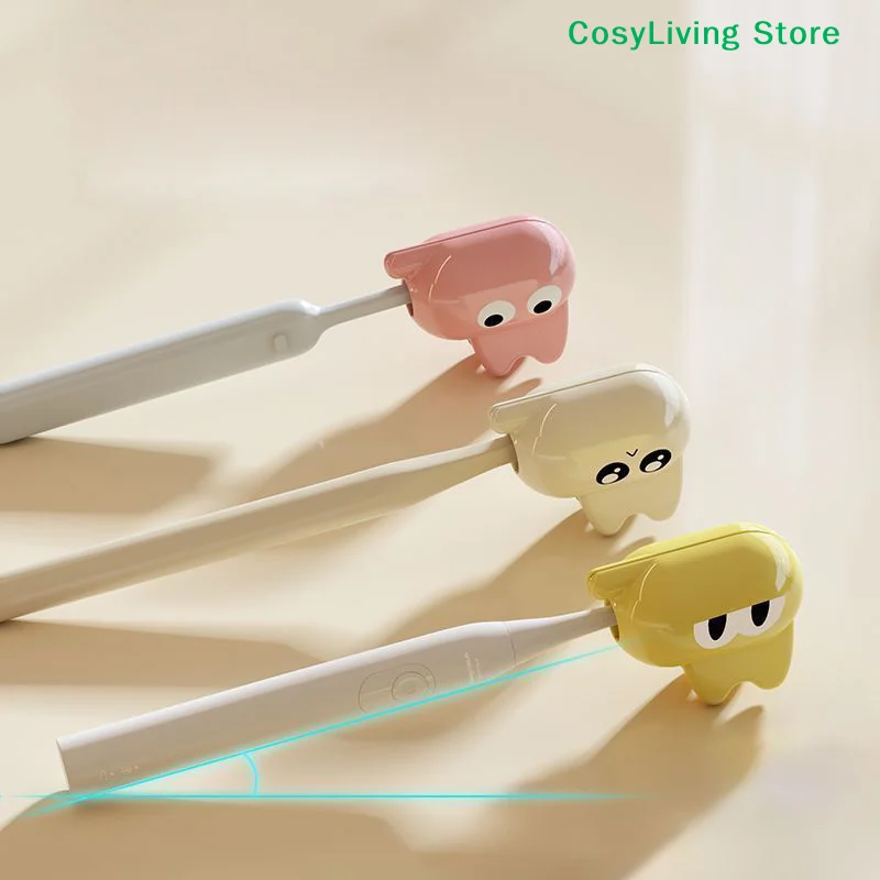 Portable Toothbrush Head Cover Cartoon Toothbrush Clip Dustproof Toothbrush Protective Cap Electric Toothbrush Plastic Clip
