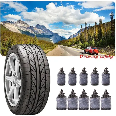 10 st cykelvakuum däckpunkteringsspik motorcykel slanglösa gummispikar för cykel bil elektriska bilreparationssatser 8 best sales cykelns punkteringsreparationssats - №3