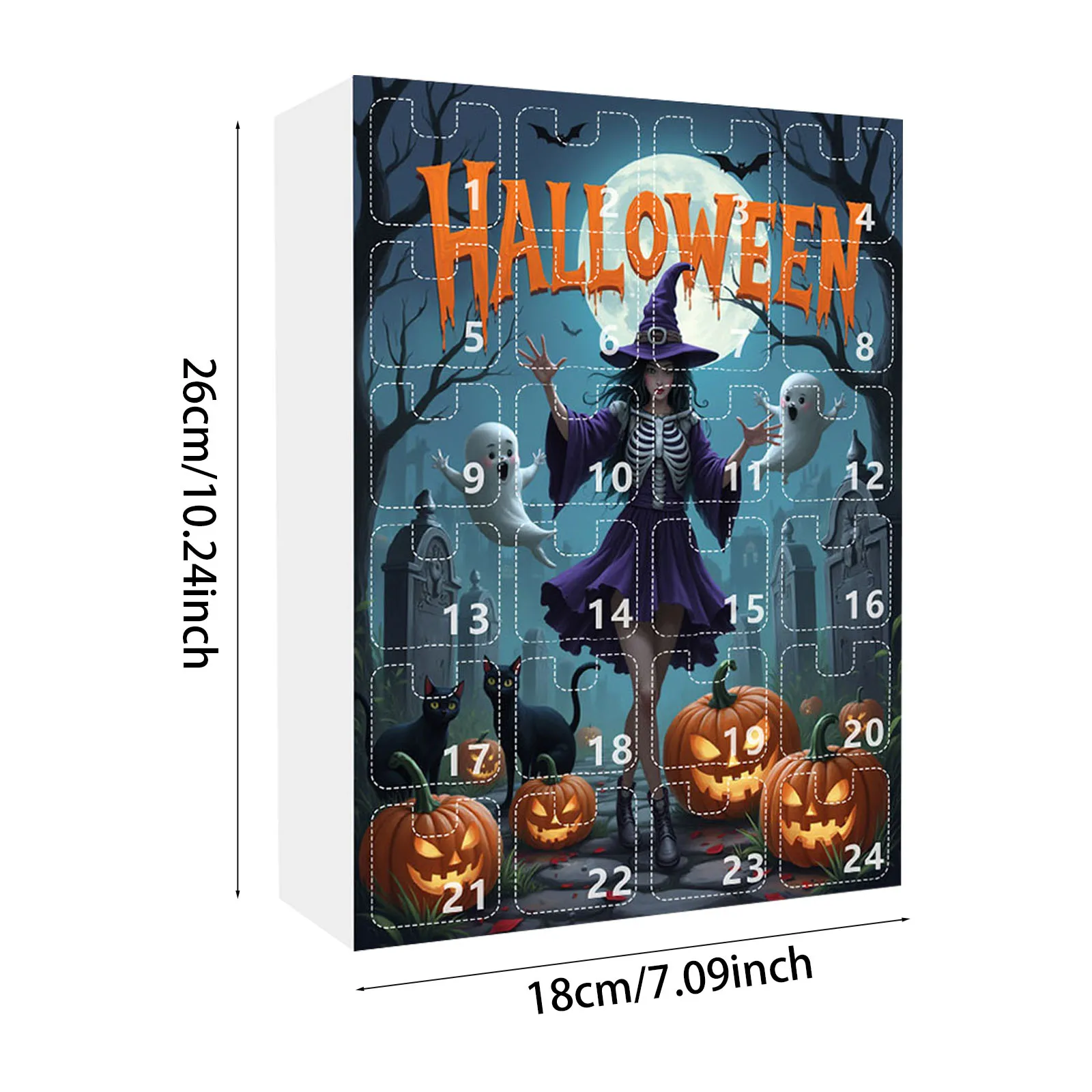 ممارسة النرد للأطفال التدريبات هالوين العد التنازلي التقويم اليقطين الراتنج الحلي جو أدوات غريبة للمطبخ #3