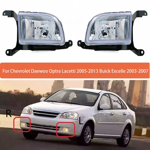 Conjunto de lámpara antiniebla para Chevrolet Daewoo Optra Lacetti 2005-2013 Buick Excelle 2003-2007 luz antiniebla del parachoques delantero 96551092