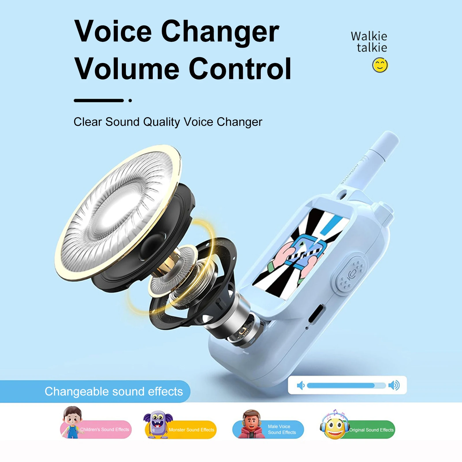 Oplaadbare walkietalkies met video-video-intercom Walkietalkie voor jongens en meisjes van 3, 4, 5, 6, 7, 8 jaar oud