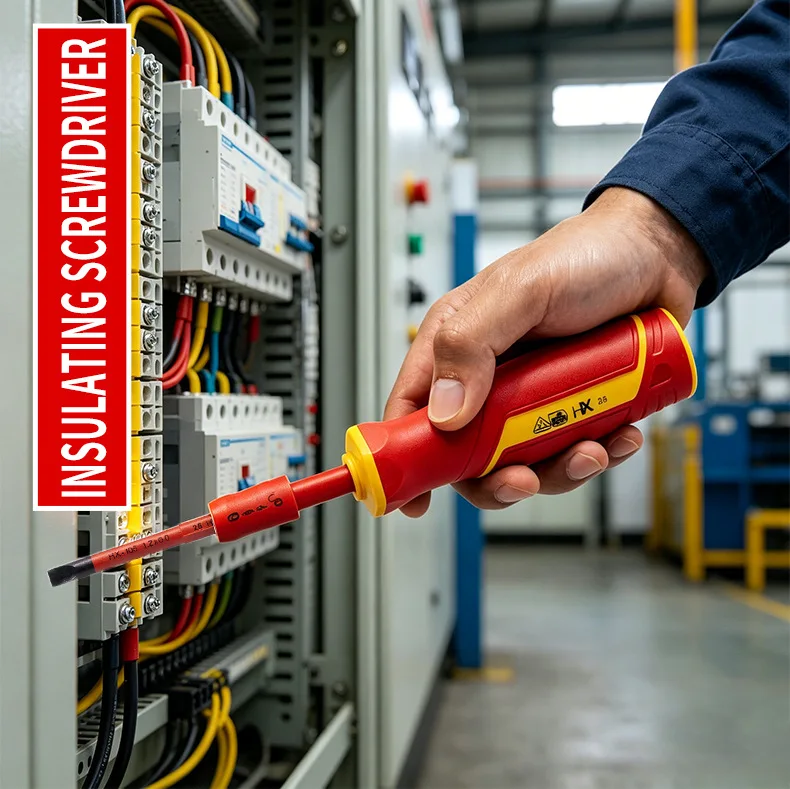 6-in-1 VDE-isolierter Schraubendreher-Bit-Satz, Schnellwechsel-Schraubendreher-Set, isolierter Schlitz- und Kreuzschlitzschraubendreher – Detail 6