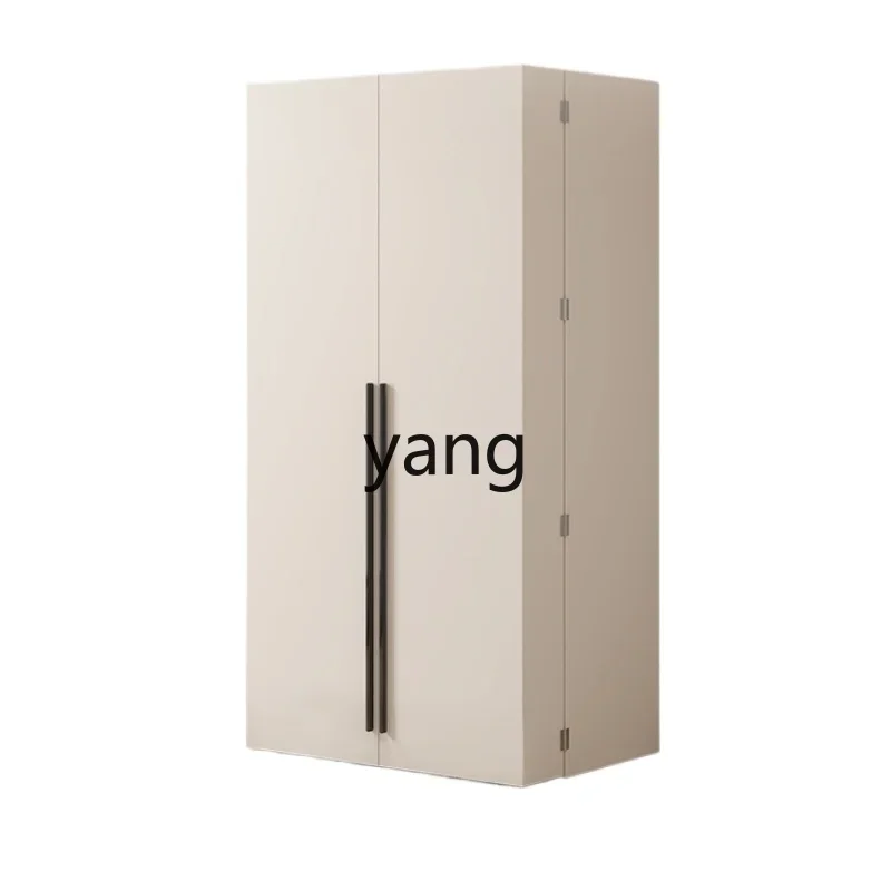 

CX cream wind folding door storage side cabinet integrated high cabinet against the wall