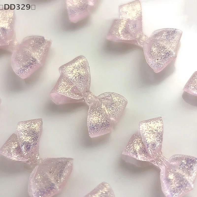 itariaDD329 soi30 stuks zacht gesneden glitter boog nail art charms schattig hars nagels decoratie benodigdheden sieraden accessoires diy