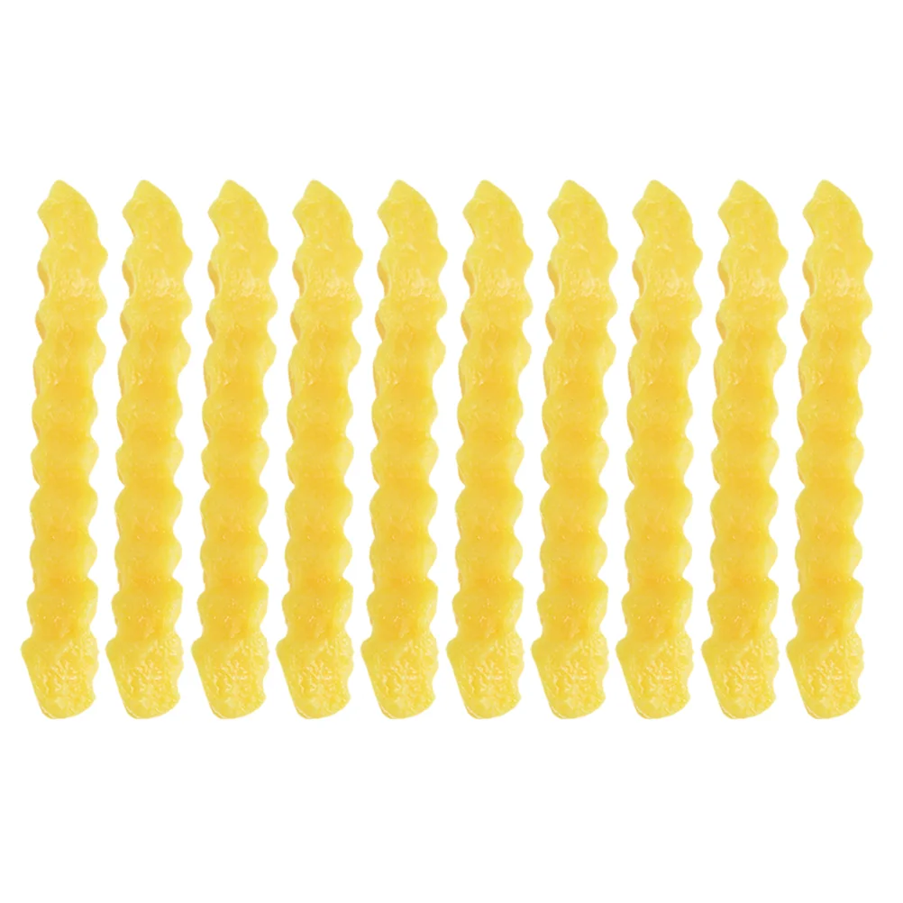 12 Pcs Simulated Corrugated French Fries Artificial Model Fried Props Realistic Look Chips Simulation Kitchen Pvc Food