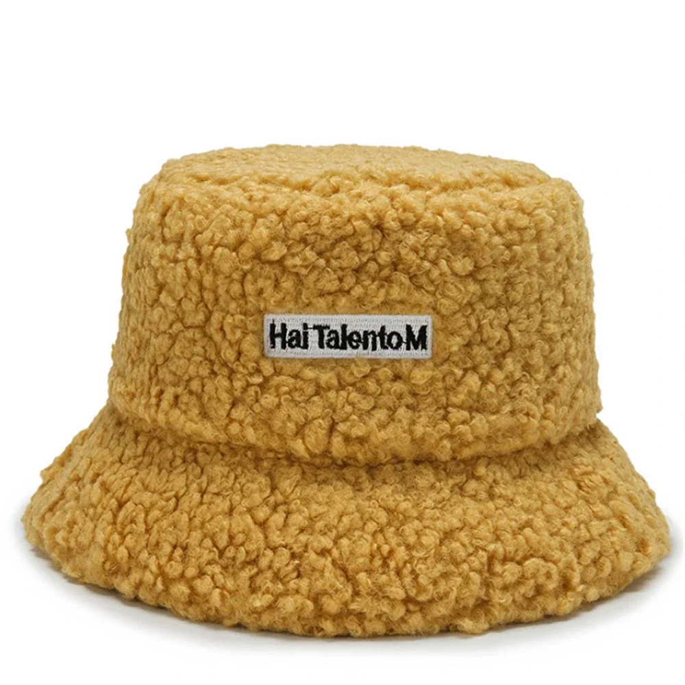 قبعة دلو دافئة للجنسين قبعة صياد شتوية من الصوف ظلة عصرية #1