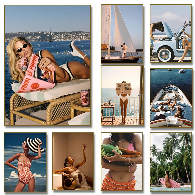Luxury Lifestyle Cars - Luxury Vintage Car Ocean Beach Photography