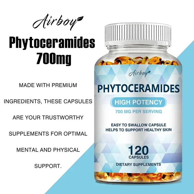 

Phytoceramides Capsules - Skin Moisturizing, Repairing, Reducing Wrinkles and Fine Lines, Restoring Skin Radiance, Anti-aging Su