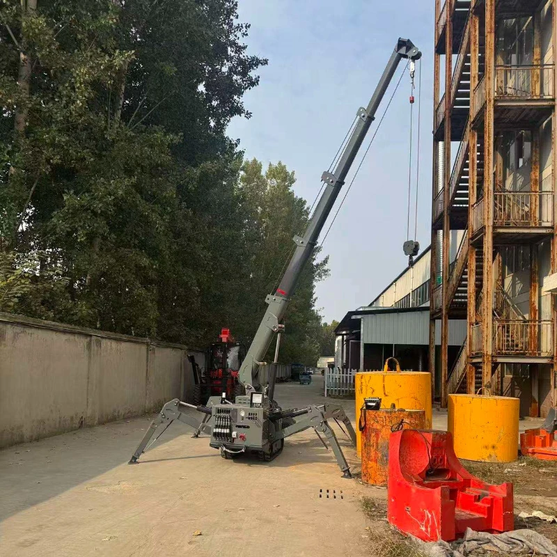 

Factory Direct Sale 3Ton 5Ton Indoor Lifting Construction Site Cranes Self-Propelled Crawler Spider Cranes
