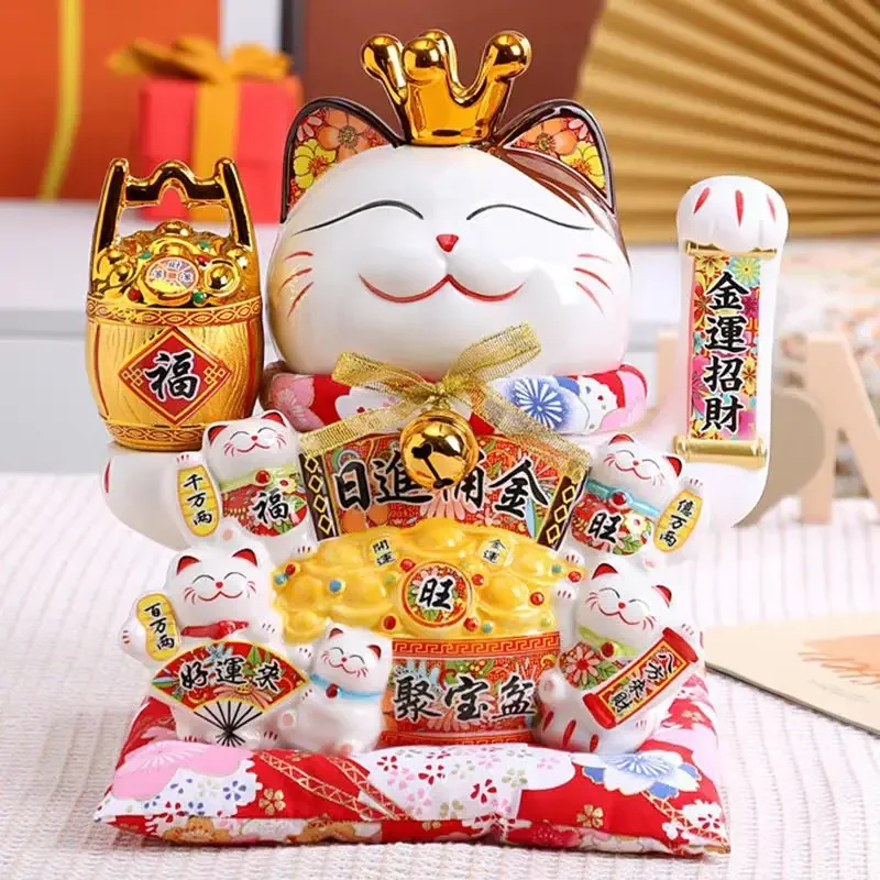 

Zhaocai Cat Decoration Opening Store Cashier Home Living Room Ceramic Small Gift Office Automatic Shake Hands