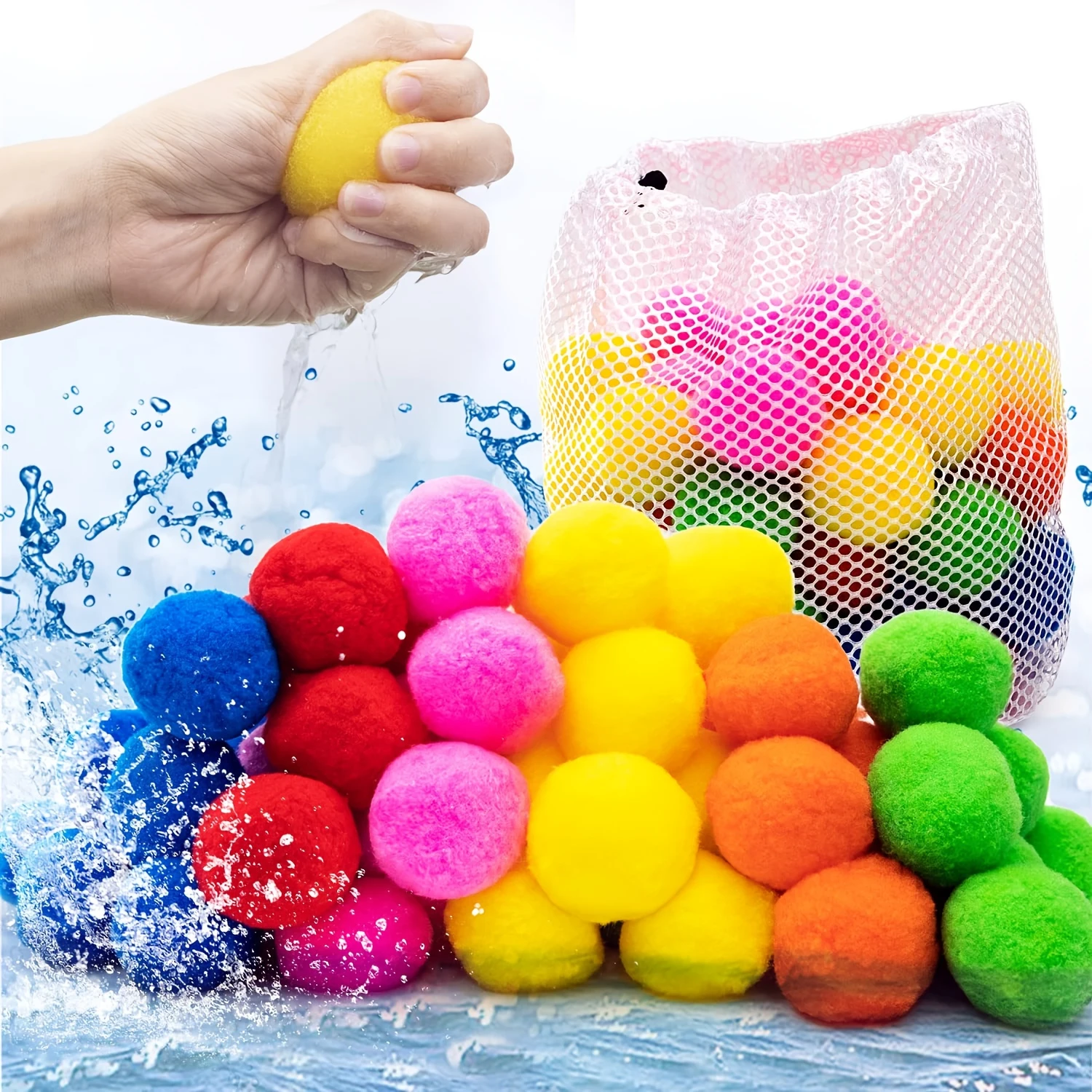 30/50pcs Reusable Water Balloons Pool Outdoor Toys 5 Colors Mesh Bag Beach Ball Young Chrome Graduation  Pokemon balloons Bride