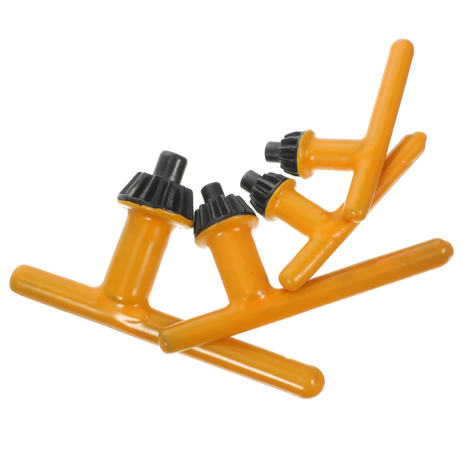 4 pçs chave de mandril de broca em forma de t substituição para chave de imprensa de broca elétrica multi-tamanho alça de borracha de aço ferramenta de fixação