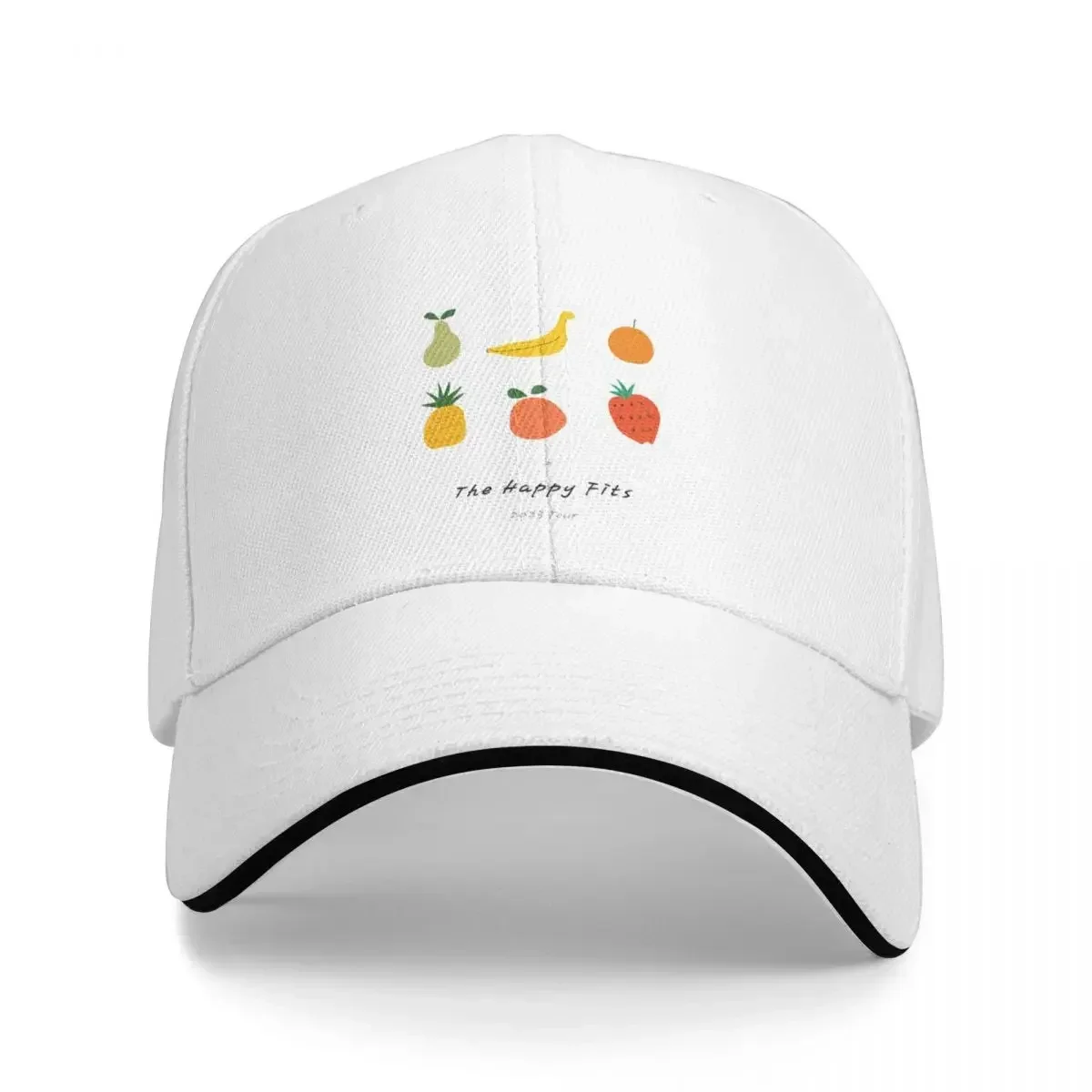 The Happy Fits Fruit Collage Baseball Cap |-F-| Big Size Hat custom Hat Women's Beach Outlet 2024 Men's