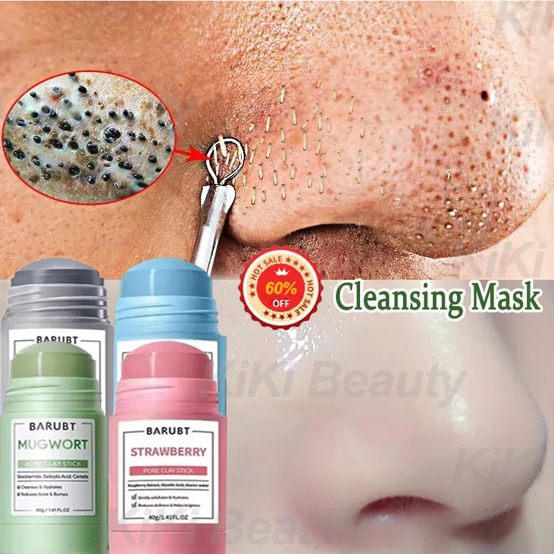 

Spreadable Mud Face Mask Stick Hydrating Moisturizing Oil Control Exfoliating Deep Cleaning Pore Shrinking Solid Skin Care Mask