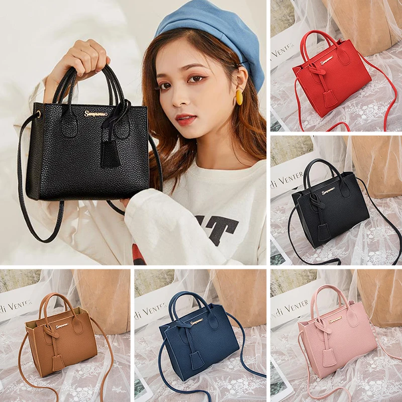 1pc koreańska damska torba typu Sling torba Crossbody torba na ramię torebka z PU na co dzień