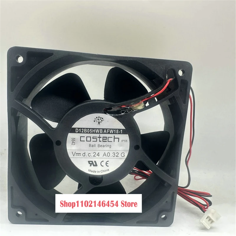 

1 шт. для Costech D12B05HWB DC 24 В 0,32 А 120x120x38 мм 2-проводной оригинальный интерфейс охлаждающий вентилятор