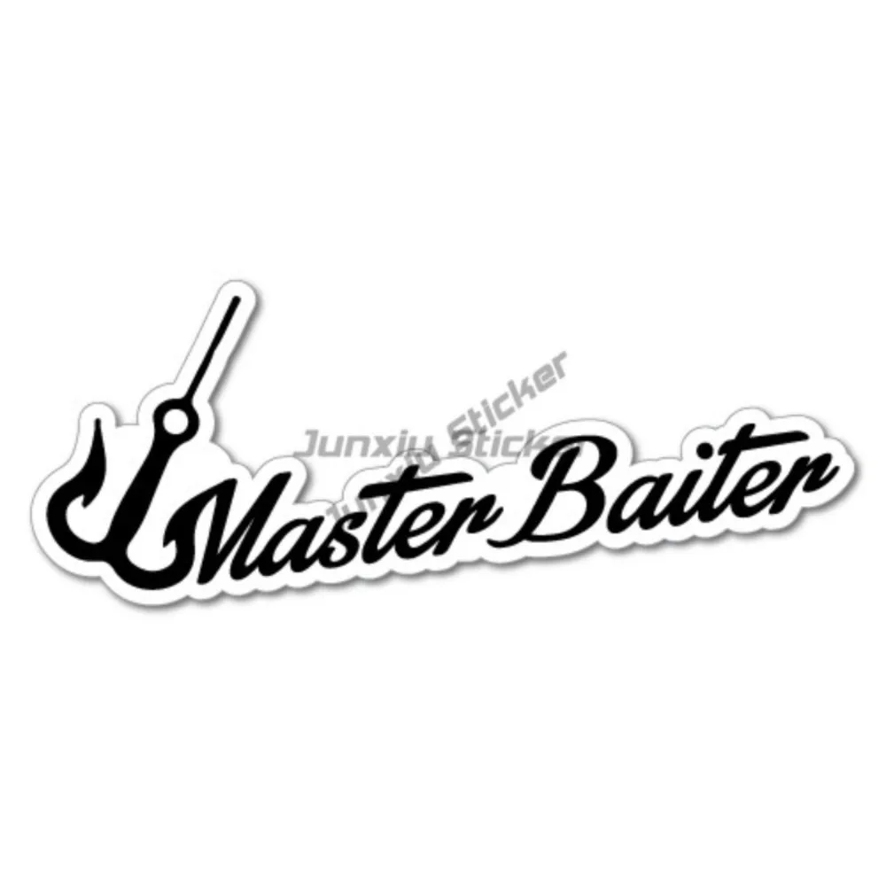

MASTER BAITER Sticker Decal Boat Fishing Tackle 4x4 Bumper Sticker Funny Decoration Decals Motorcycle