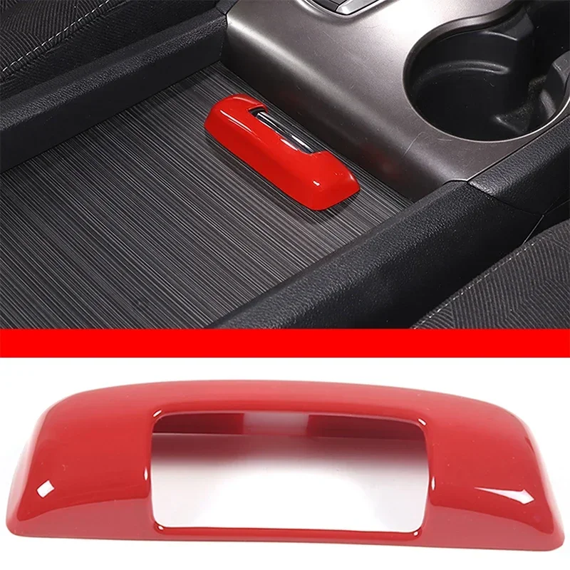 

For Honda Pilot 2015-2022 Car Armrest Box Handle Decorative Cover Sticker ABS Red Interior Accessories