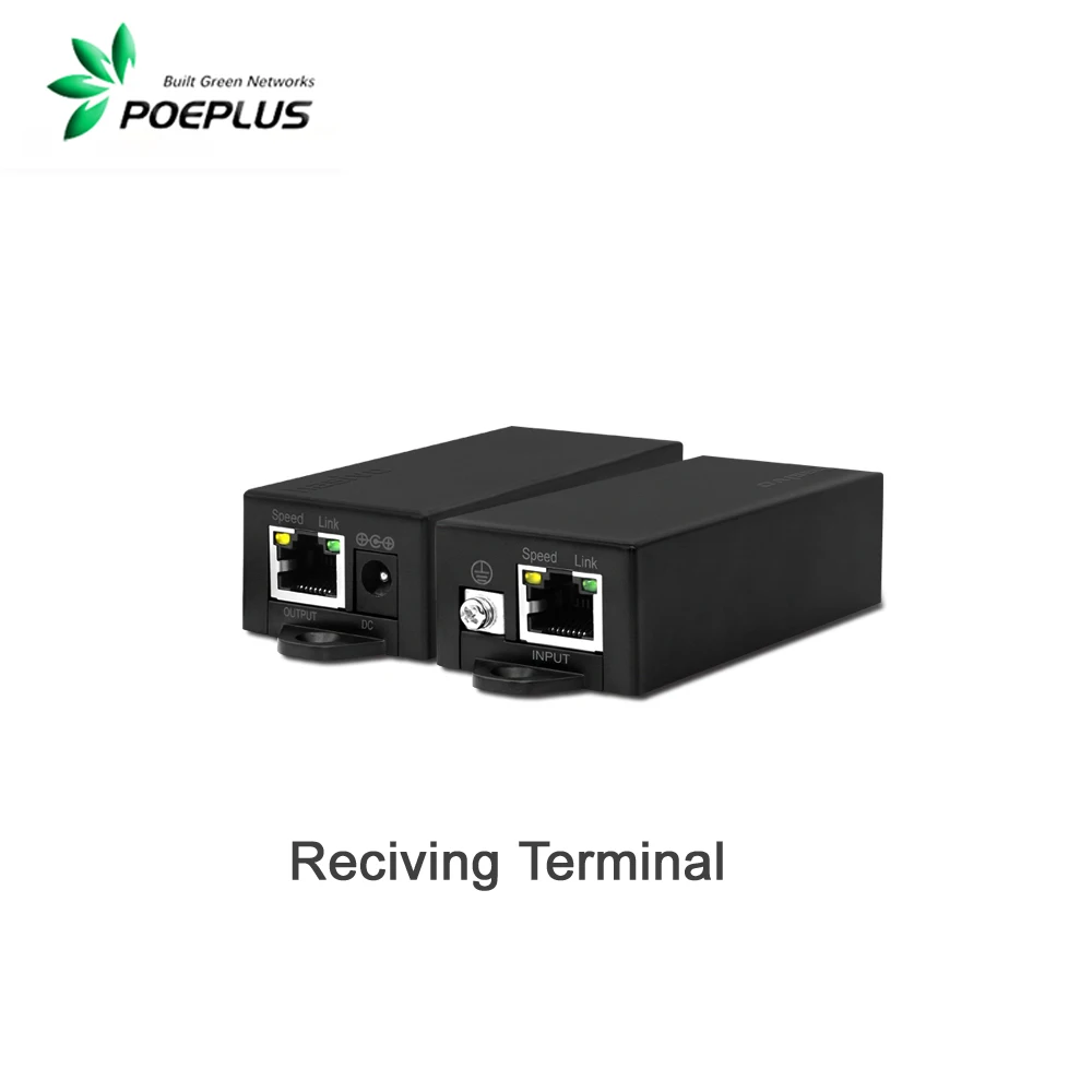 Extensor de rede 100M |   trabalho em par | max500m e extensão total de 800m para câmera IP