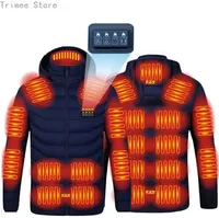 Men 21 Areas Heated Jacket USB Electric Heating Vest For Women Winter Outdoor Warm Thermal Coat Parka Jacket Unisex