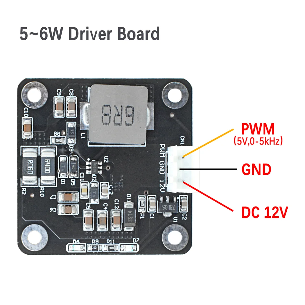 

12V 40W Blue Laser Driver Board for CNC Laser Engraving Cutting Module Head PWM/TTL 5W 5500mw 6W Adapter Board