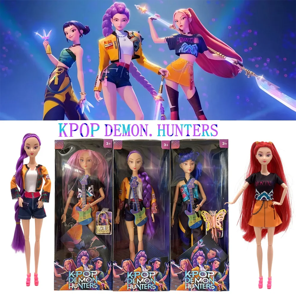 K-pop démon chasseur sorcière chasseur groupe haute apparence en caoutchouc poupée Figurine fille coeur décoration poupée cadeau de vacances
