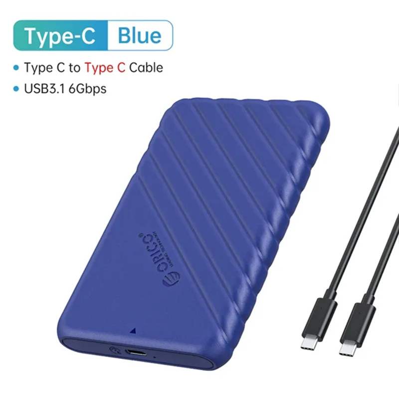 ORICO 2.5インチSATA USB3.0/Type-C HDDケース 6TB対応