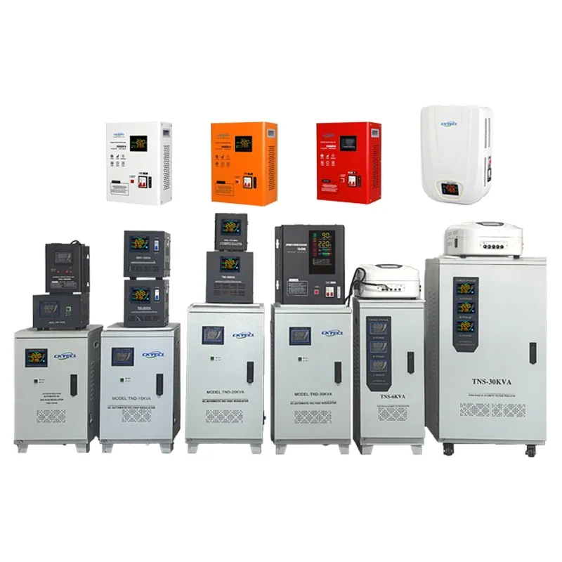 Single Phase AC Automatic Voltage Regulator Stabilizer SVC/TND 10kva-50kva Copper High Efficiency 140-250V 90-260V 220V