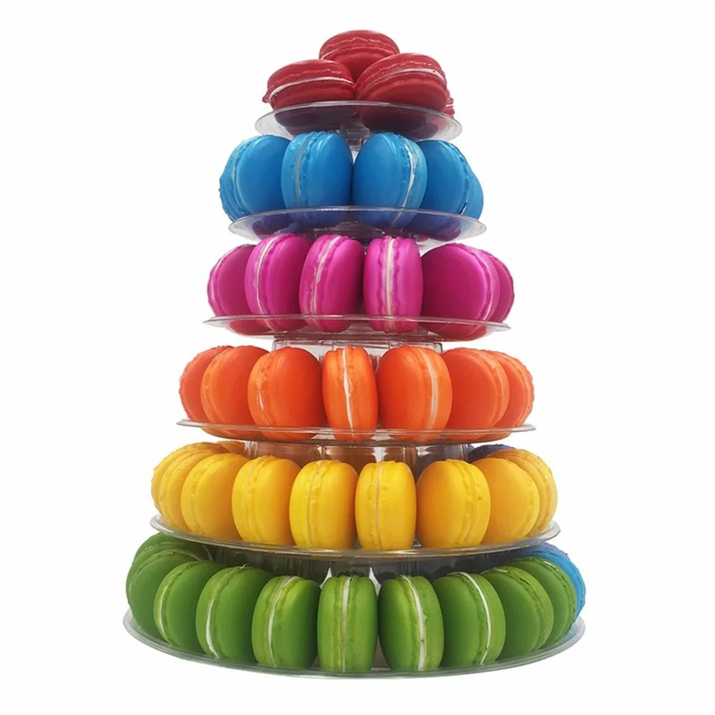 4/6 Tiers Macarons Display Stand Holder Macaron Cupcakes Dessert Storage Tray Racks for Afternoon Tea Wedding Party