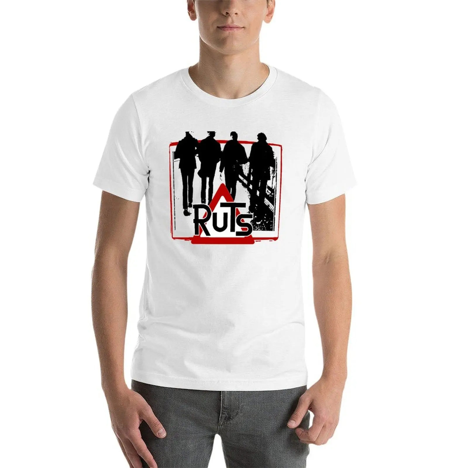 The Ruts - In A Rut - Punk - Ruts تي شيرت تي شيرت شخصي تي شيرت للرجال تي شيرت قطني ناعم