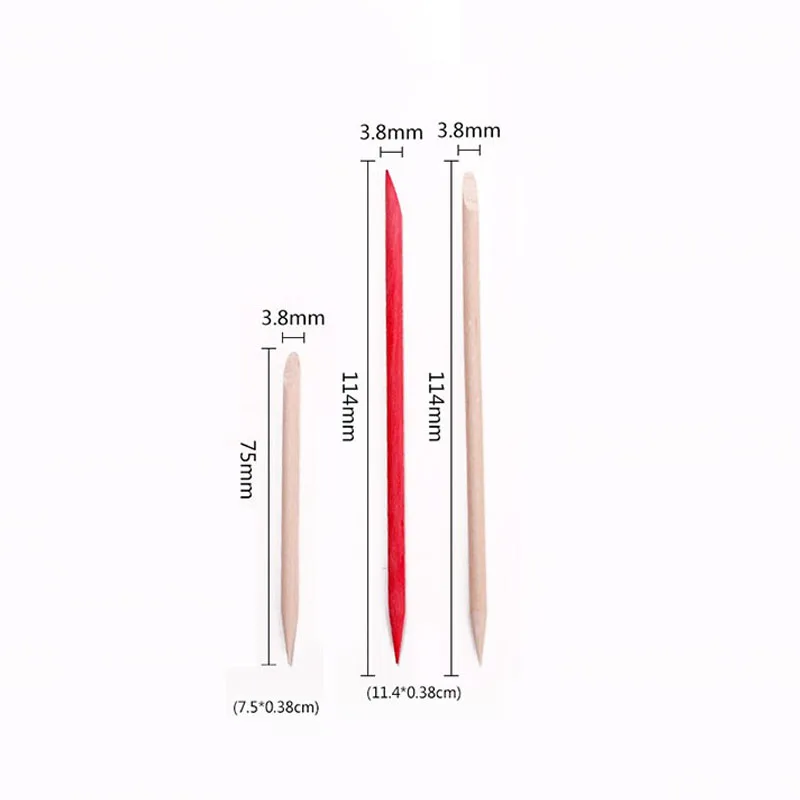 Nouvelles bâtons en bois pour ongles, pour le nettoyage des ongles, baguettes en palissandre, poussoir à cuticules, outil pour cuticules JMB01