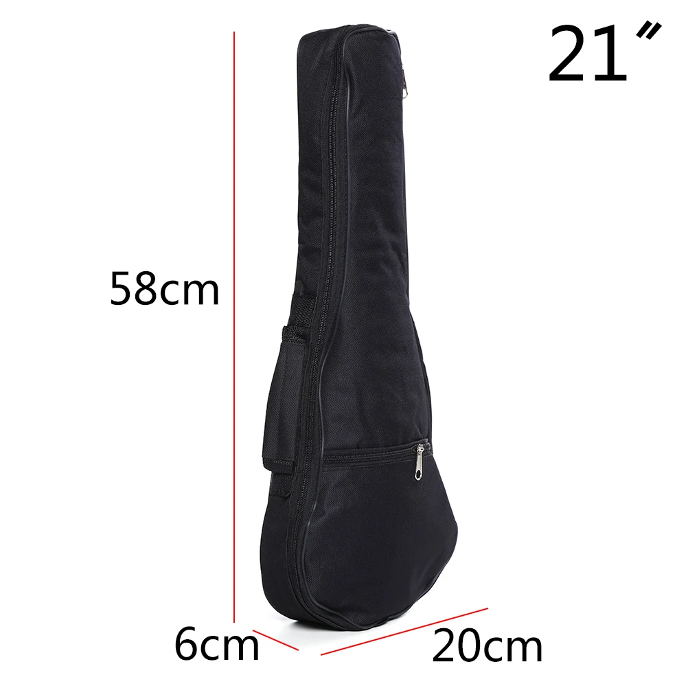 21 inch Ukulele Waterproof Guitar Cover Gig Bag Soft Case Light Gear -Black