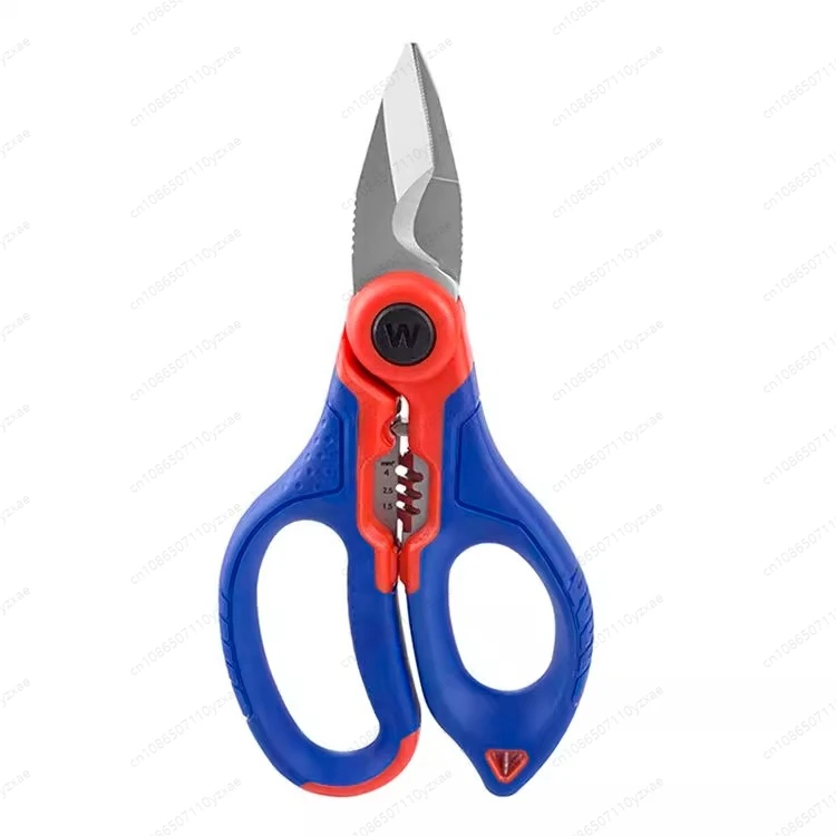 

Two-color Electrical Scissors Wire Stripping Multi-function Manual Special Mini Total Length 165 Stainless Steel