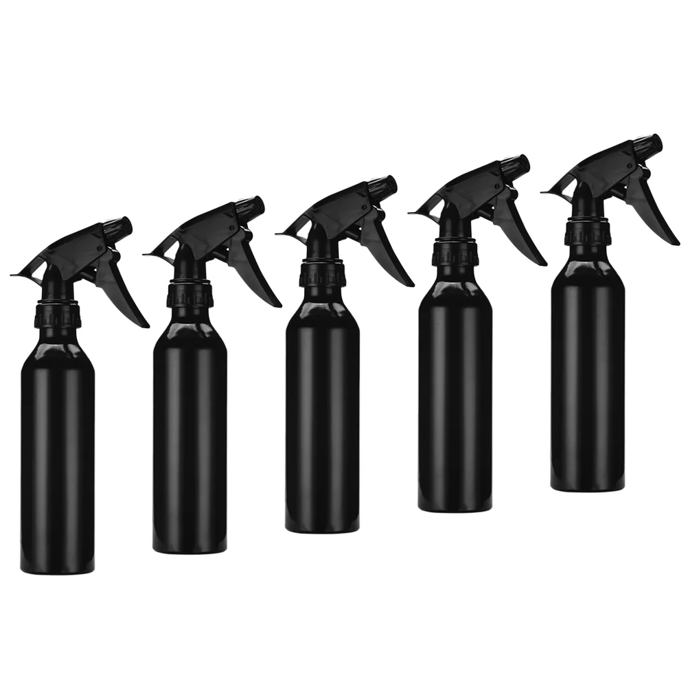 

5pcs 250ml Multifunctional Spray Bottles Aluminum Alloy Empty Refillable Mist Sprayer (Black) empty sprayer bottle