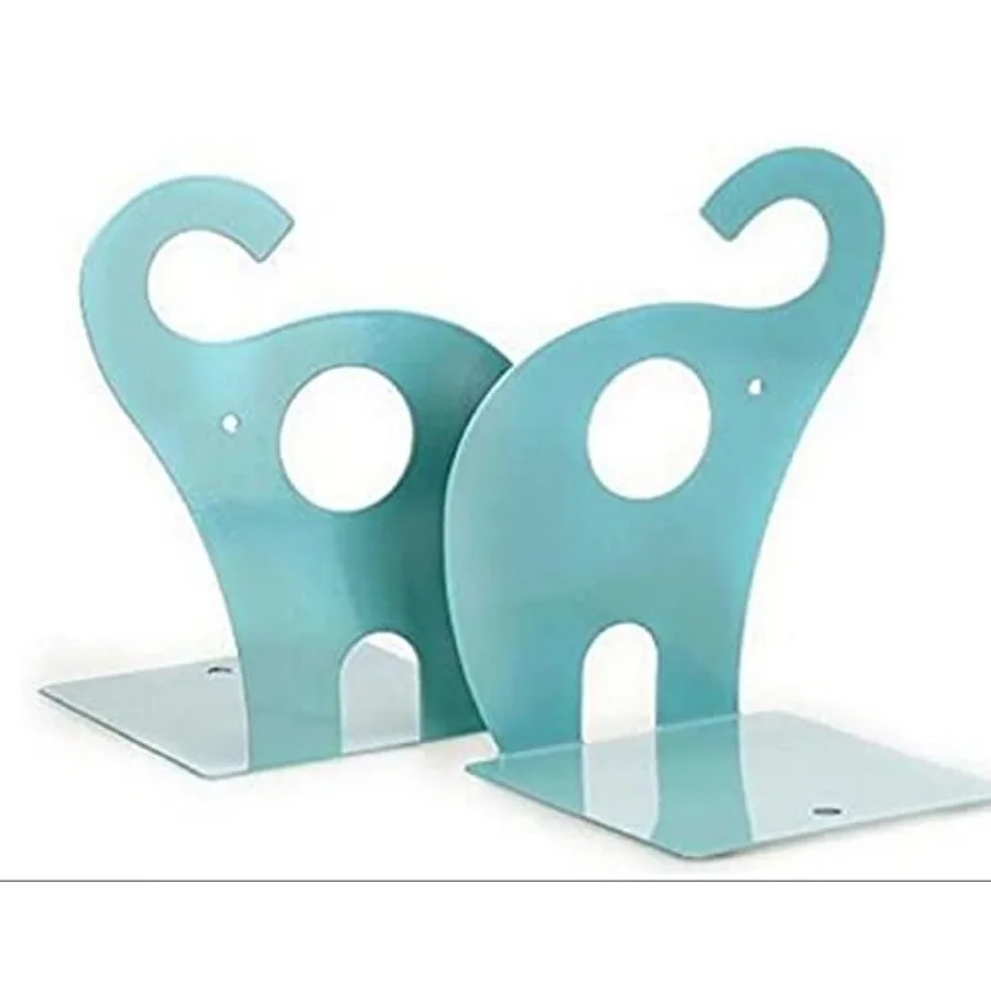 

one Pair Cute Cartoon Elephant Nonskid Bookends Art Bookend Metal Bookends