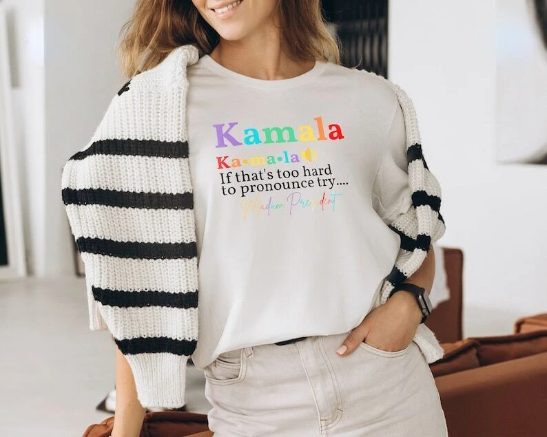 Madam President Shirt, Kamala Harris Sweat, Democrat Tee,Election 2024 New Style Hot Sale Summer Short-sleev Unisex Casual Style