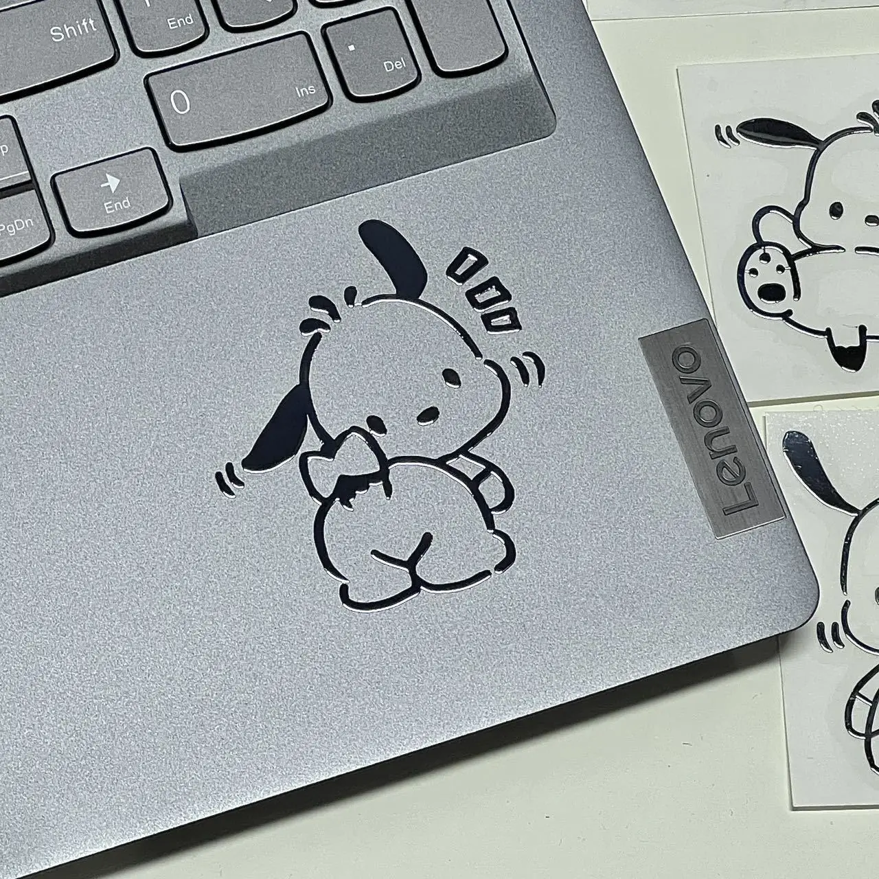 ins Cute Pochacco Metal Style Sticker for Mobile Phone iPad Notebook MacBook Guitar Luggage Diary Decoration Waterproof Sticker