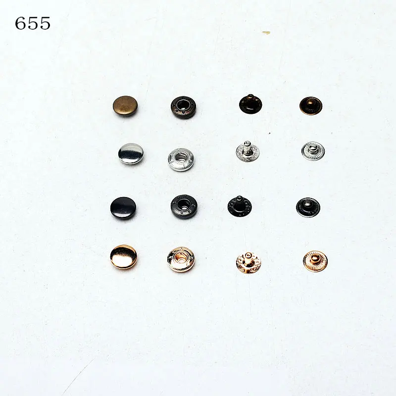 JYMISS-Snaps Press Metal Button, 4 Installation Tools, Studs for Sewing Clothes, Garment, Bags, Shoes, Leathercraft, 633 831 201