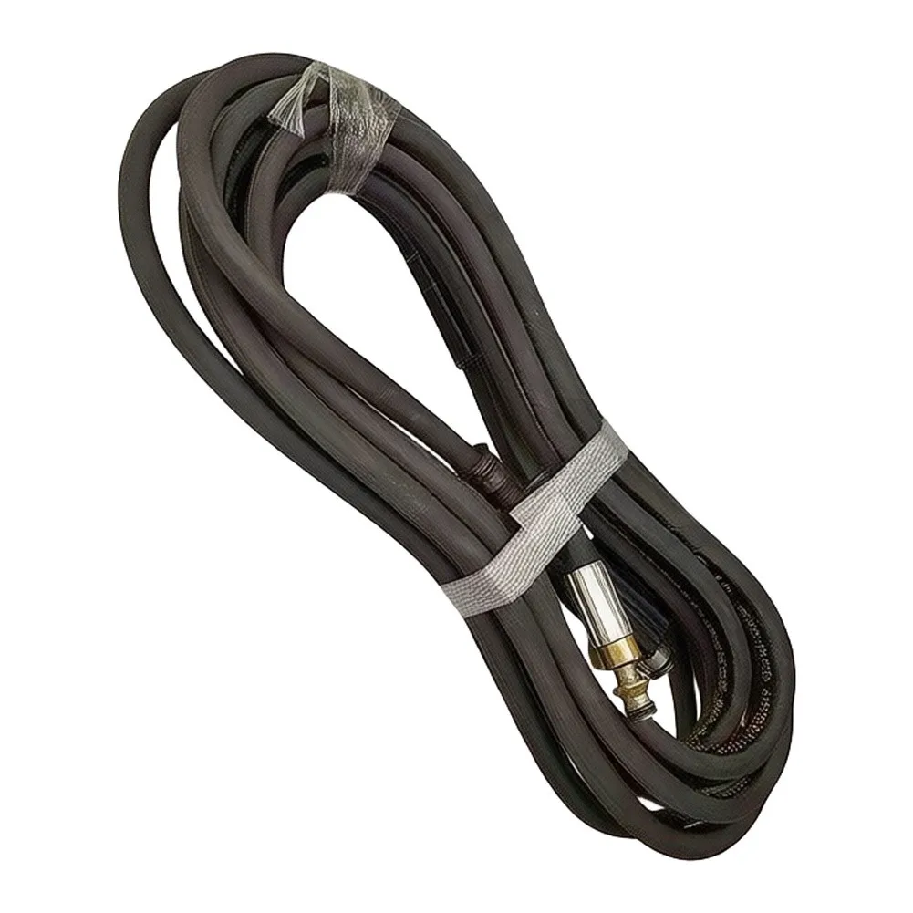 7m Water Hose for Car Washing Equipment - Black Reinforced Rubber Pipe Designed for High Pressure and Frequent Use Scenarios
