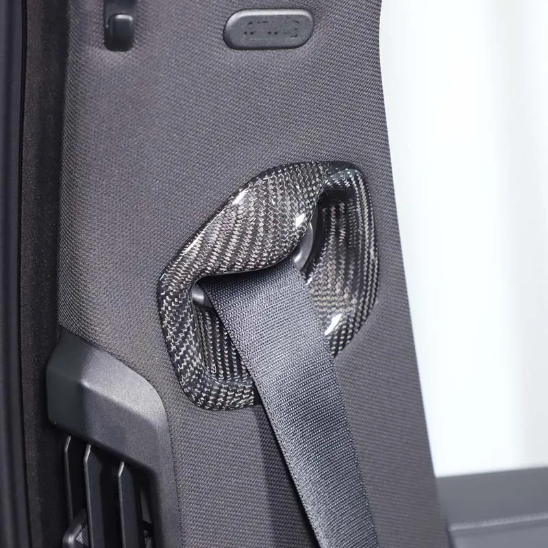 For BMW 7 Series G70 2023-2025+ Real carbon fiber car front seat belt decorative cover sticker car interior accessories