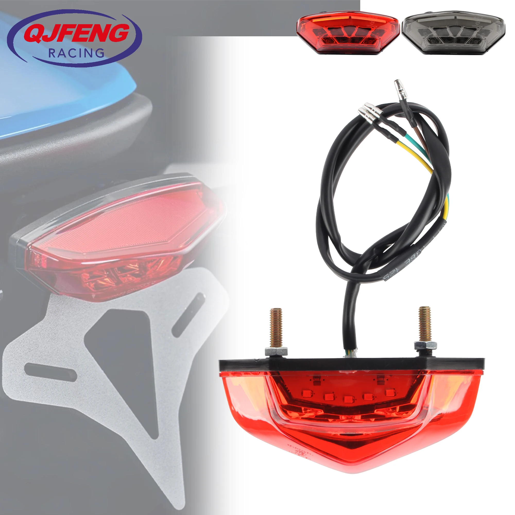 

Motorcycle Rear Brake Light Taillight LED Stop Reversing Lamp ATV Scooter ADV Dirt Bike Universal Parts Enduro 3 Wires