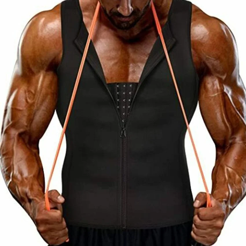 Mens Waist Corset Sweat Slimming Belt Sauna Vest Belly Underwear Fat Burner Chest Abdominal Binder Reductive Girdle Body Shaper