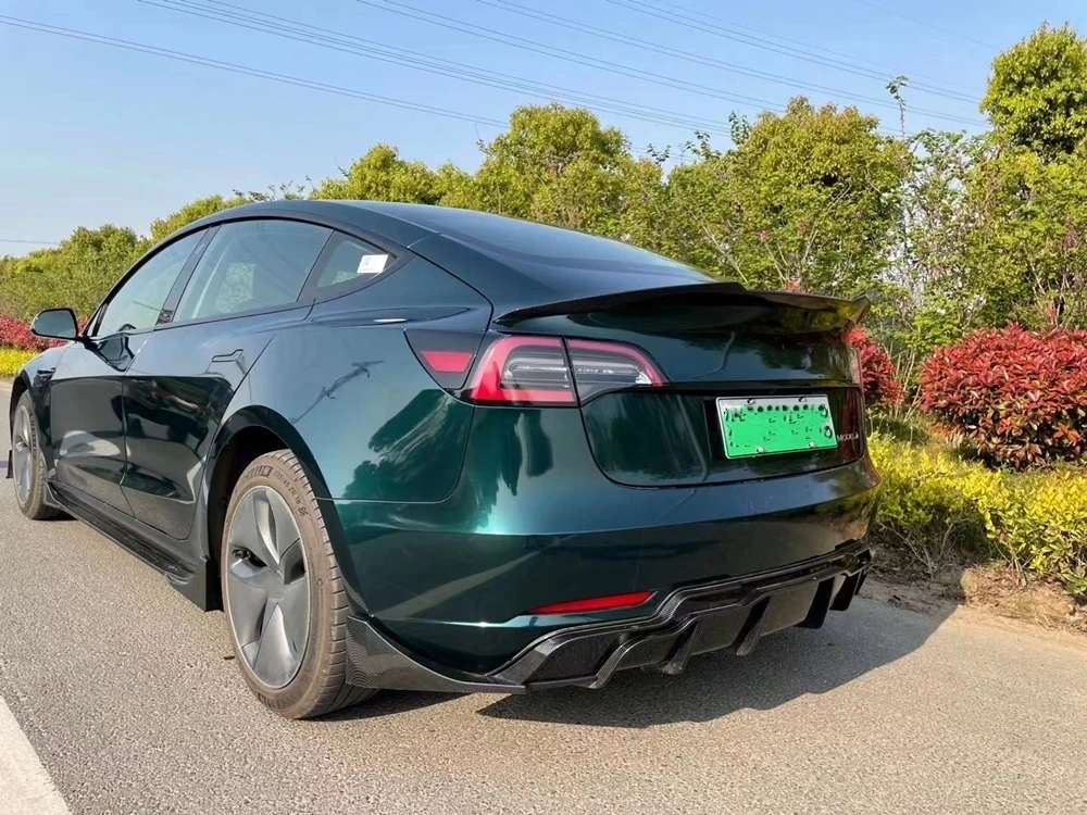 

Rear Trunk Spoiler Tail Wing For Tesla Model 3 2017-2023 Car Tail Trim Trunk Boot Lid Decklid Flap Splitter Trim Tailgate Lip