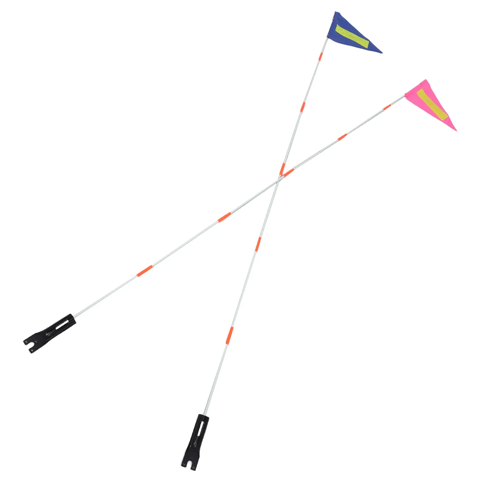 2Sets Children Bike Safety Flag Pole Tear-Resistant Waterproof Reflective Bicycle Tail Pennant High Visibility Cycling Safety
