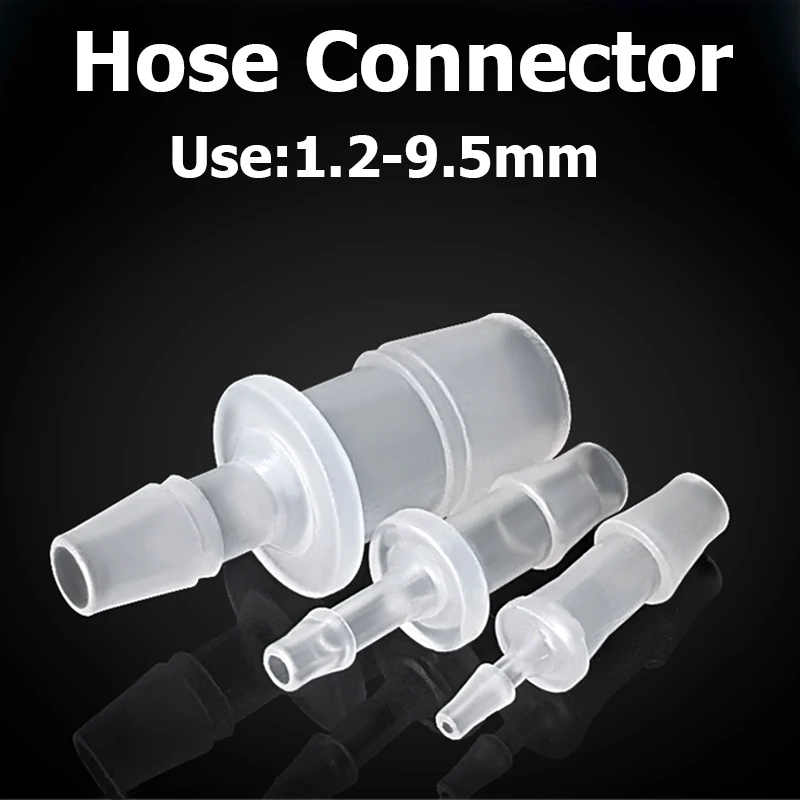 2/10pcs PP Food Grade Direct Reducing Barb Connectors Use 1.6-9.5mm Aquarium Tank Air Pump Adapter Irrigation Rubber Hose Joint