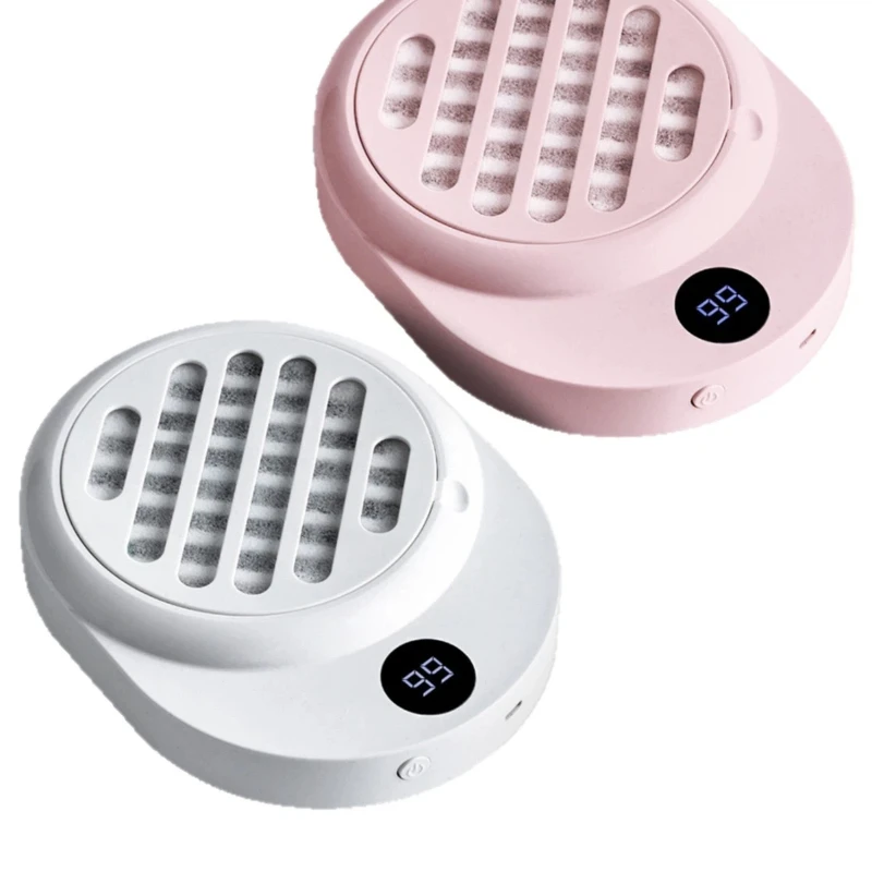 Mini aspirateur pour Nail Art, moteur sans balais alimenté par batterie, filtre anti-poussière silencieux pour le meulage et le retrait des ongles