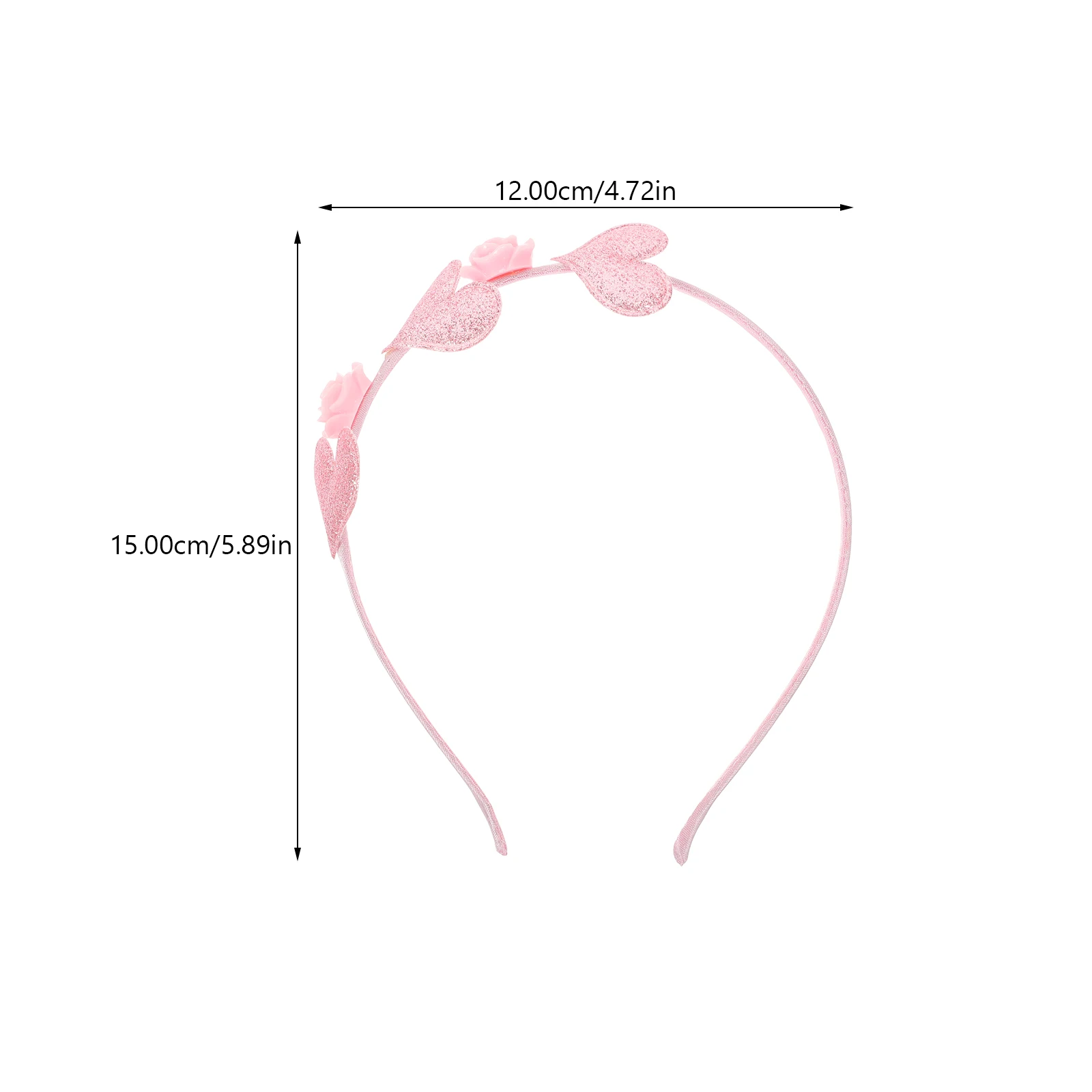 

Rose Headband Valentine's Day Hairbands Valentines Accessories Heart Clip Decorative Clips