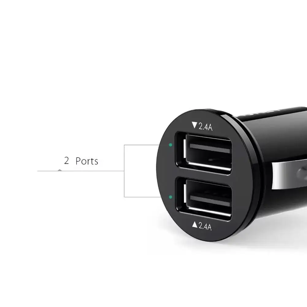 3.1A Mini 2 พอร์ต USB Car Charger Fast ชาร์จประเภท C PD อะแดปเตอร์ชาร์จอัตโนมัติสําหรับ IPhone สําหรับ Samsung สําหรับ Huawei สําหรับ Xiaomi m5M7